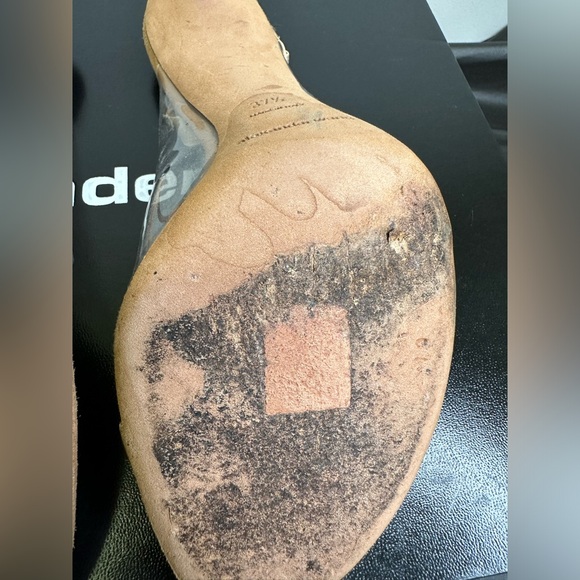 Alexander Wang Kaia heels PVC & Suede. Color camel/nude. Size 37.5 Comes W/ Box - Picture 13 of 14